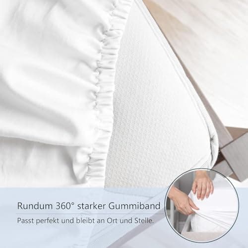 LuxClub Spannbettlaken 90–100x200 cm – 100% Jersey-Baumwolle | 30 cm Steghöhe | Weich & knitterfrei