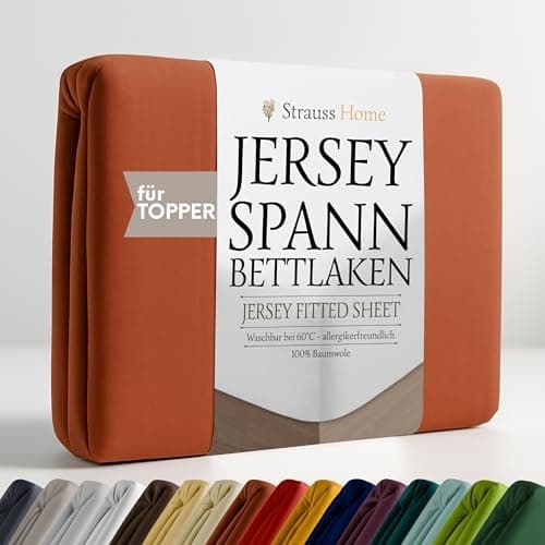 Jersey-Spannbettlaken / Spannbetttuch – 100% Baumwolle, 180x200–200x200 cm