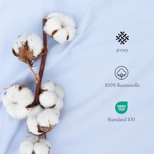 Jersey-Spannbettlaken / Spannbetttuch – 100% Baumwolle, 180x200–200x200 cm