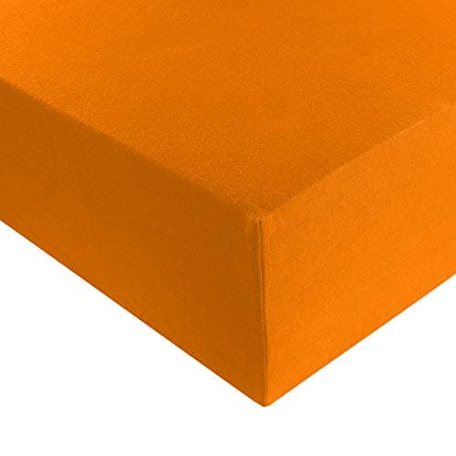 Heim24h Spannbettlaken 120x200 cm (bis 30 cm) – 100% Baumwolle Jersey, Schwarz