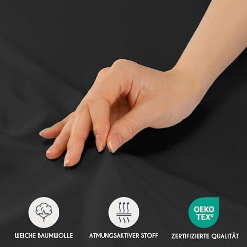 Dreamzie Spannbettlaken 90x190/200 cm – 100% Jersey‑Baumwolle, OEKO‑TEX STANDARD 100