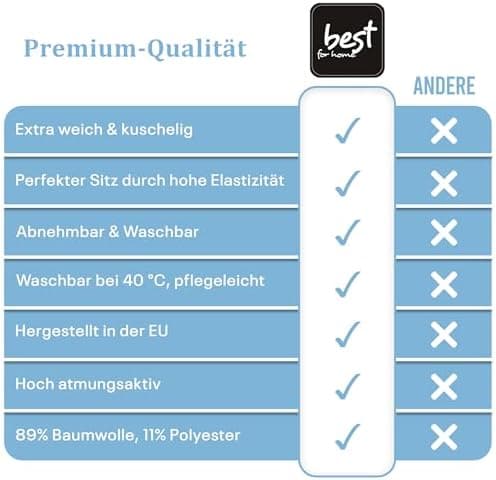 Elastisches Jersey-Spannbettlaken 90x180 cm – 100% Baumwolle, kuschelig warm