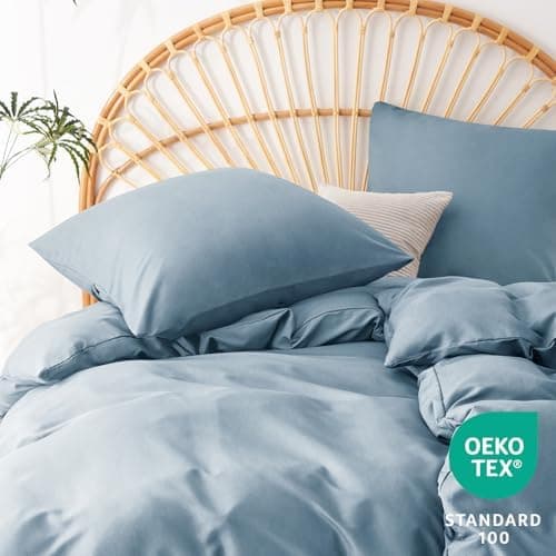 WAVVE Bettwäsche 135x200 – 4‑teiliges Mikrofaser‑Set Anthrazit (inkl. 2×80×80 cm Kissenbezüge) mit Reißverschluss, OEKO‑