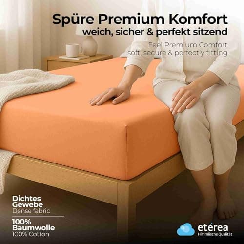 etérea Jersey-Spannbettlaken 80x200 cm Weiß – 100% Baumwolle, OEKO-TEX MADE IN GREEN & STANDARD 100