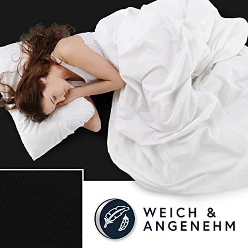 MOON-Luxury Spannbettlaken/Spannbetttuch Jersey-Stretch 230 g/m² OEKO-TEX – anthrazit, 90×200–100×220