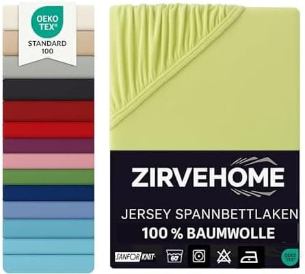 Spannbettlaken 120x200 cm – Jersey 100% Baumwolle – für Matratzen bis 25 cm Höhe