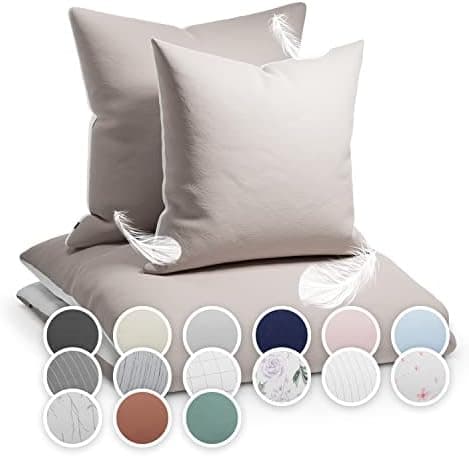 sleepwise Bettwäsche 135x200 Mikrofaser – ÖKO‑TEX zertifiziert, bügelfrei & knitterfrei, 2‑tlg. (inkl. 80x80 cm Kissenbe