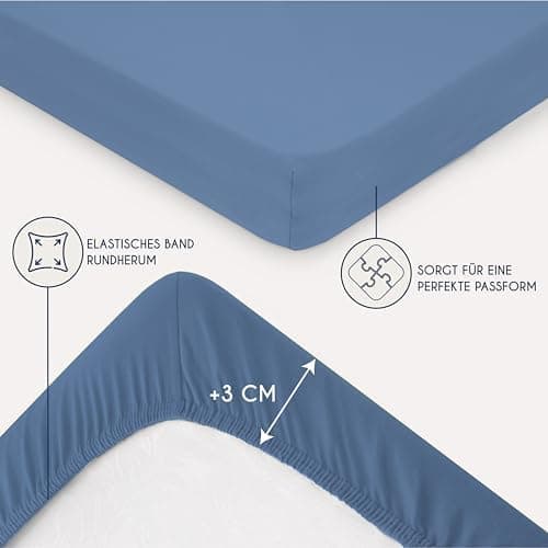 Dreamzie Spannbettlaken 90x190/200 cm – 100% Jersey‑Baumwolle, OEKO‑TEX STANDARD 100