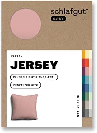 Schlafgut Easy Jersey Kissenbezug 40 x 40 cm – 100% Baumwolle, superweich & atmungsaktiv, Green Mid