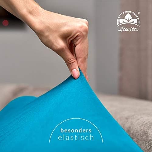 leevitex® Spannbettlaken 180x200–200x200 cm | 100% Jersey-Baumwolle | für Matratzen bis 25 cm