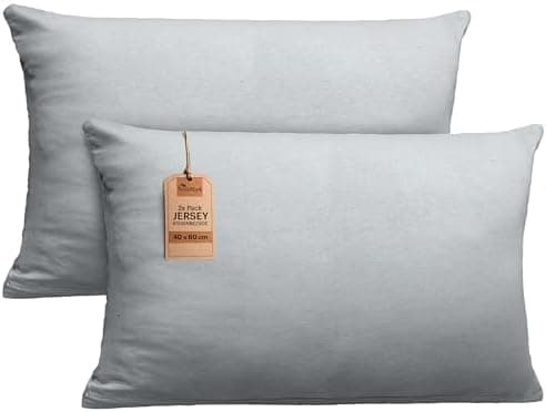 NatureMark Jersey Kissenbezüge – weich & atmungsaktiv, hautfreundlich – 40x40 cm, Anthrazit