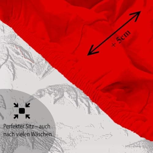 120x200 cm Jersey-Spannbettlaken – 100% Baumwolle, Weiß
