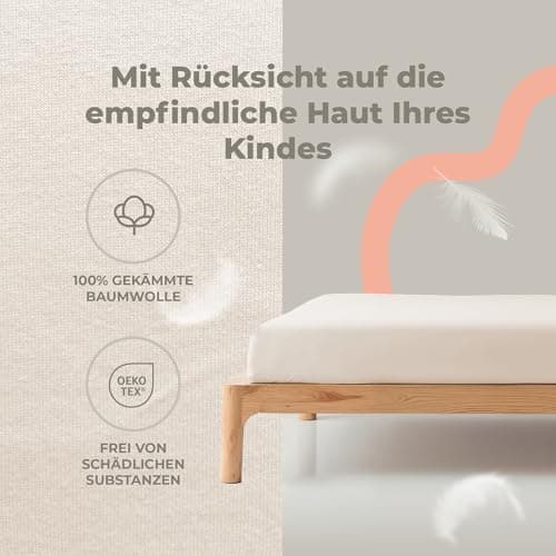 Soft Dream Spannbettlaken 90x200 cm Dunkelgrau – 100% gekämmte Baumwolle Jersey – für Kinder- & Juniorbett