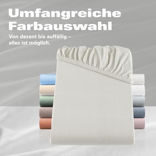 BaSaTex Bio-Jersey Spannbettlaken 120x200 cm – 100% Bio-Baumwolle, GOTS-zertifiziert – Taupe