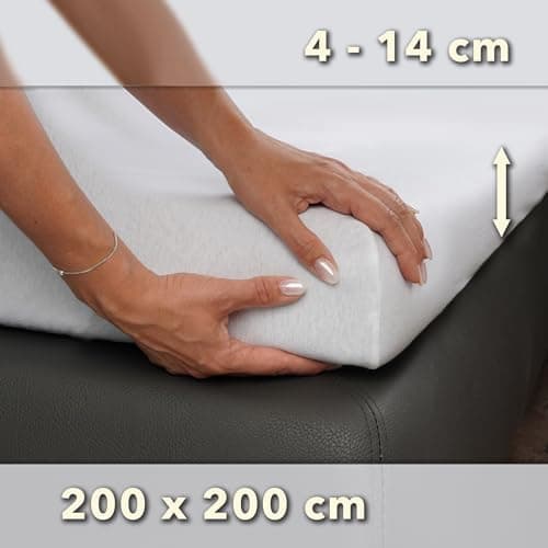 STUDIO Basic Spannbettlaken 200×220 cm – Jersey aus 100% gekämmter Baumwolle, elastisch & bügelfrei, passend für Matratz