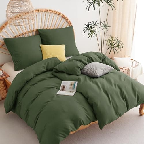 WAVVE Bettwäsche 135x200 – 4‑teiliges Mikrofaser‑Set Anthrazit (inkl. 2×80×80 cm Kissenbezüge) mit Reißverschluss, OEKO‑