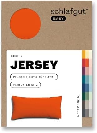 Schlafgut Easy Jersey Kissenbezug 40 x 40 cm – 100% Baumwolle, superweich & atmungsaktiv, Green Mid