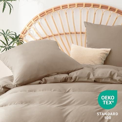 WAVVE Bettwäsche 135x200 – 4‑teiliges Mikrofaser‑Set Anthrazit (inkl. 2×80×80 cm Kissenbezüge) mit Reißverschluss, OEKO‑