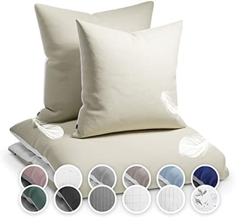 sleepwise Bettwäsche 135x200 Mikrofaser – ÖKO‑TEX zertifiziert, bügelfrei & knitterfrei, 2‑tlg. (inkl. 80x80 cm Kissenbe