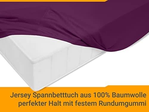 Jersey-Spannbetttuch – 100% Baumwolle, 180–200 x 200 cm