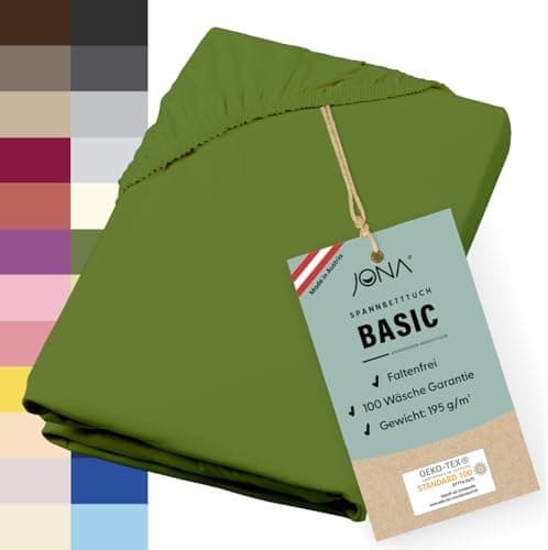 Spannbettlaken 180–200 × 200–220 cm – Baumwoll‑Jersey 190 g/m², faltenfrei