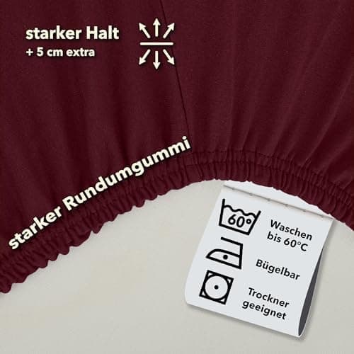 STUDIO Spannbettlaken Jersey – 97 % Baumwolle / 3 % Elastan – 120×200 / 120×220 / 130×200 / 130×220 cm, passend für Matr