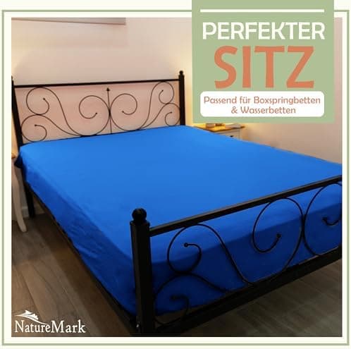NatureMark Mikrofaser-Spannbettlaken 90x200–100x200 cm, türkis