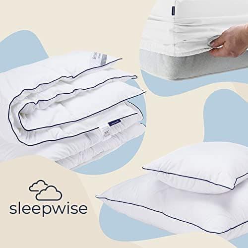 sleepwise Bettwäsche 135x200 Mikrofaser – ÖKO‑TEX zertifiziert, bügelfrei & knitterfrei, 2‑tlg. (inkl. 80x80 cm Kissenbe