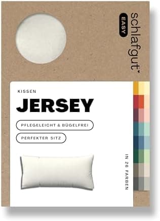 Schlafgut Easy Jersey Kissenbezug 40 x 40 cm – 100% Baumwolle, superweich & atmungsaktiv, Green Mid