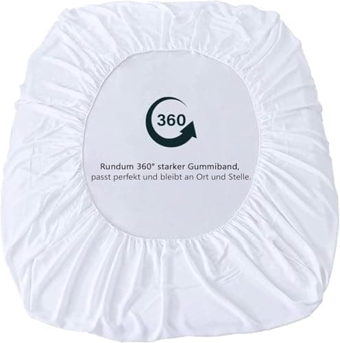 LuxClub Spannbettlaken 90–100x200 cm – 100% Jersey-Baumwolle | 30 cm Steghöhe | Weich & knitterfrei