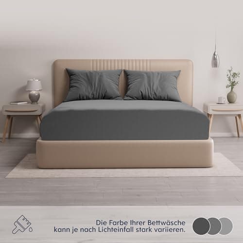 Dreamzie Topper-Spannbettlaken 180×200–200×200 cm – Jersey-Baumwolle 150 g/m², OEKO‑TEX STANDARD 100, extra niedrige Sei