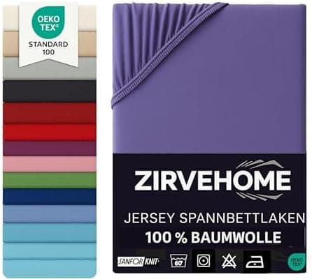 Spannbettlaken 120x200 cm – Jersey 100% Baumwolle – für Matratzen bis 25 cm Höhe