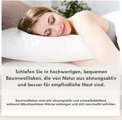 Pizuna Kissenbezüge 2er-Pack 40 x 80 cm Dunkelblau – 100% Langstapel-Baumwolle, 400 Fadenzahl