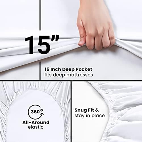 Utopia Bedding 2er-Set Spannbettlaken 140 x 200 cm – OEKO-TEX MADE IN GREEN zertifiziert – 35 cm Tiefe Tasche