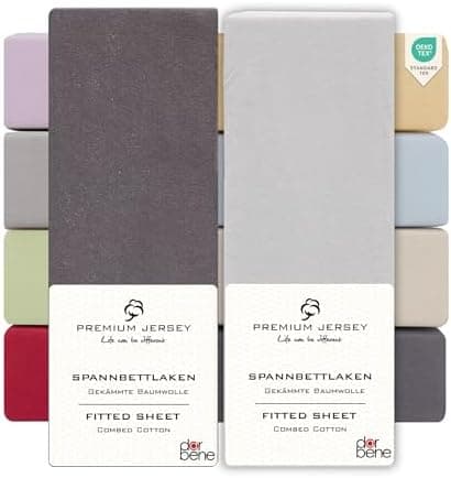 Spannbettlaken 90x200 – Jersey 100% gekämmte Baumwolle, passend für Matratzen bis 30 cm