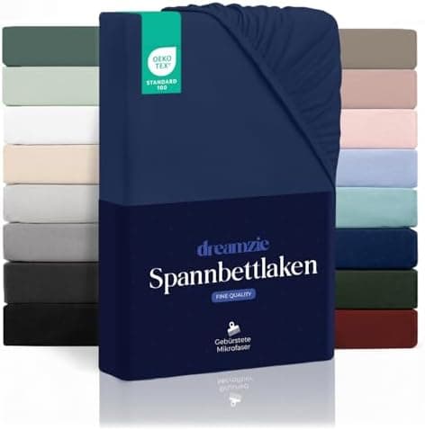 Dreamzie Spannbettlaken 120x200 cm – 100% Mikrofaser, Hoher Steg bis 35 cm
