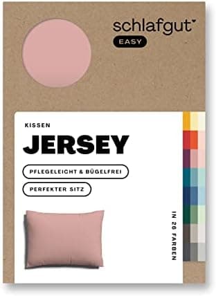 Schlafgut Easy Jersey Kissenbezug 40 x 40 cm – 100% Baumwolle, superweich & atmungsaktiv, Green Mid