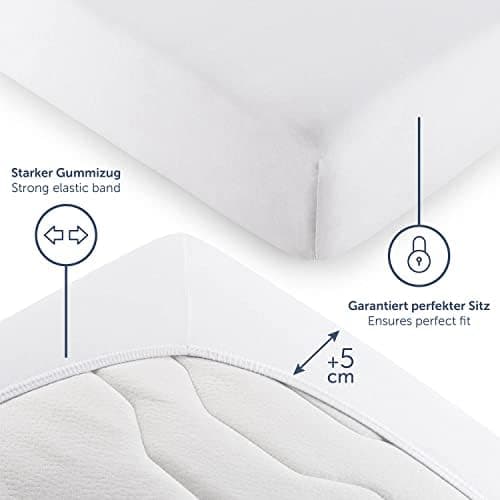 Blumtal® Premium Spannbettlaken 120x200 cm – 100% Baumwolle, OEKO‑TEX® STANDARD 100 – für Matratzen bis 25 cm