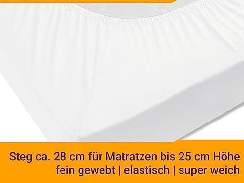 Jersey-Spannbetttuch – 100% Baumwolle, 180–200 x 200 cm