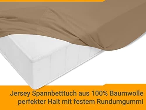 Jersey-Spannbetttuch – 100% Baumwolle, 180–200 x 200 cm