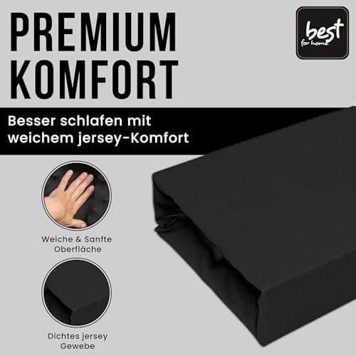 Elastisches Jersey-Spannbettlaken 90x180 cm – 100% Baumwolle, kuschelig warm