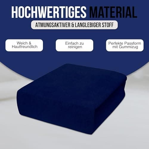 Elastisches Jersey-Spannbettlaken 90x180 cm – 100% Baumwolle, kuschelig warm