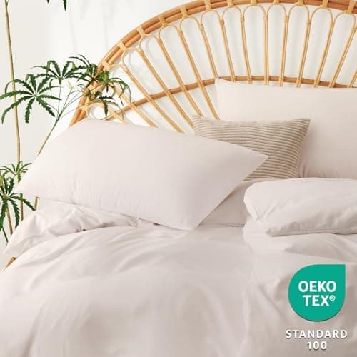 WAVVE Bettwäsche 135x200 – 4‑teiliges Mikrofaser‑Set Anthrazit (inkl. 2×80×80 cm Kissenbezüge) mit Reißverschluss, OEKO‑