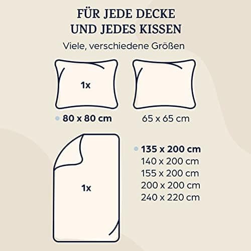 sleepwise Bettwäsche 135x200 Mikrofaser – ÖKO‑TEX zertifiziert, bügelfrei & knitterfrei, 2‑tlg. (inkl. 80x80 cm Kissenbe
