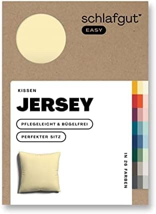 Schlafgut Easy Jersey Kissenbezug 40 x 40 cm – 100% Baumwolle, superweich & atmungsaktiv, Green Mid
