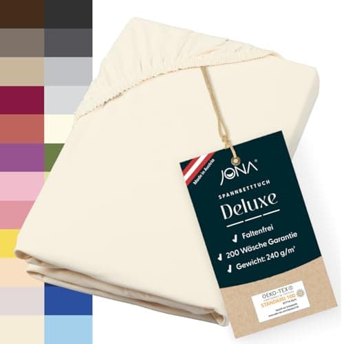 Spannbettlaken Deluxe Hotelqualität – 100% Baumwoll-Jersey, 240 g/m² – 180–200 x 200–220 cm