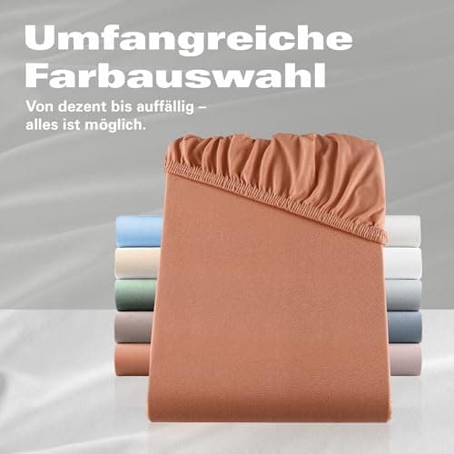 BaSaTex Bio-Jersey Spannbettlaken 120x200 cm – 100% Bio-Baumwolle, GOTS-zertifiziert – Taupe