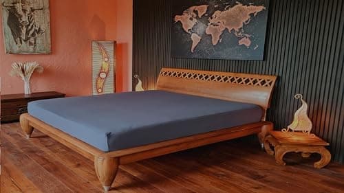 AVANTGARDE Spannbettlaken 180x200–200x220 cm, 40 cm Steg – 100% Jersey-Baumwolle 170 g/m², OEKO-TEX – passend für Boxspr