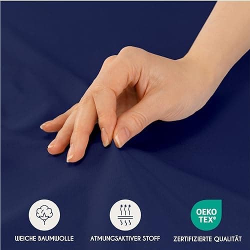 Dreamzie Spannbettlaken 90x190/200 cm – 100% Jersey‑Baumwolle, OEKO‑TEX STANDARD 100
