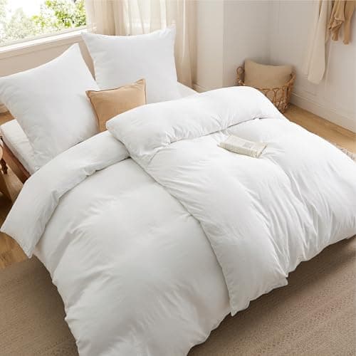 BEDSURE Bettwäsche 135x200 4‑teilig – Weiches Baumwoll‑Feeling Bettwäsche‑Set 135 x 200 cm, inkl. 2 Kissenbezüge 80x80,